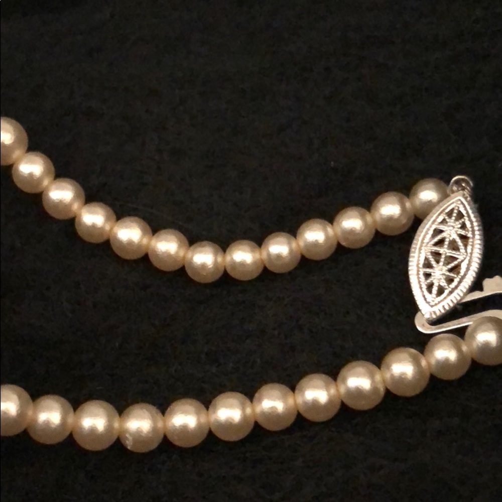 VINTAGE 1950’s RETRO CULTURED PEARL CHOKER - Picture 8 of 14